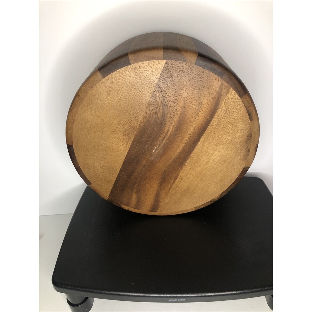 Handcrafted Wood Bowl 11" – Made in Thailand for Salad, Cereal,‎ or Serve - Picture 4 of 4